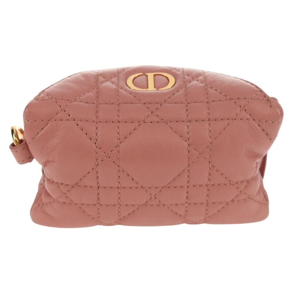 Dior Cannage Lambskin Leather Pouch Pink